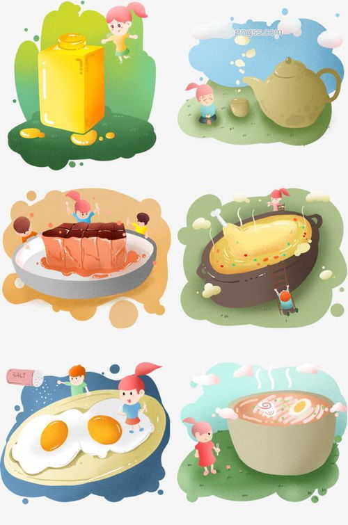 秋季养生滋补插画 手绘美食的健康美学